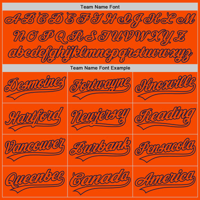 Custom Orange Orange-Navy Authentic Baseball Jersey