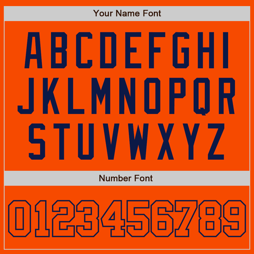 Custom Orange Orange-Navy Authentic Baseball Jersey