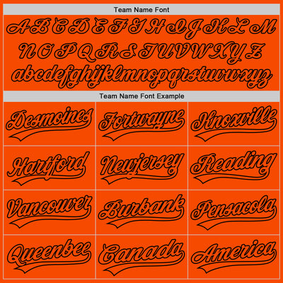 Custom Orange Orange-Black Authentic Baseball Jersey