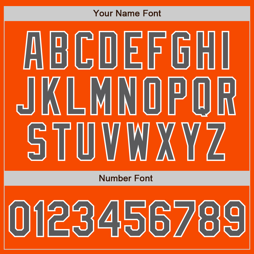 Custom Orange Steel Gray-White Authentic Baseball Jersey