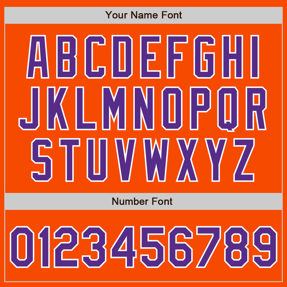 Custom Orange Purple-White Authentic Baseball Jersey