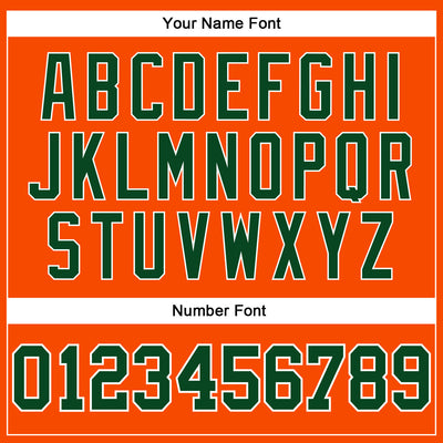 Custom Orange Green-White Authentic Throwback Basketball Jersey