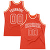 Custom Orange Orange-White Authentic Throwback Basketball Jersey