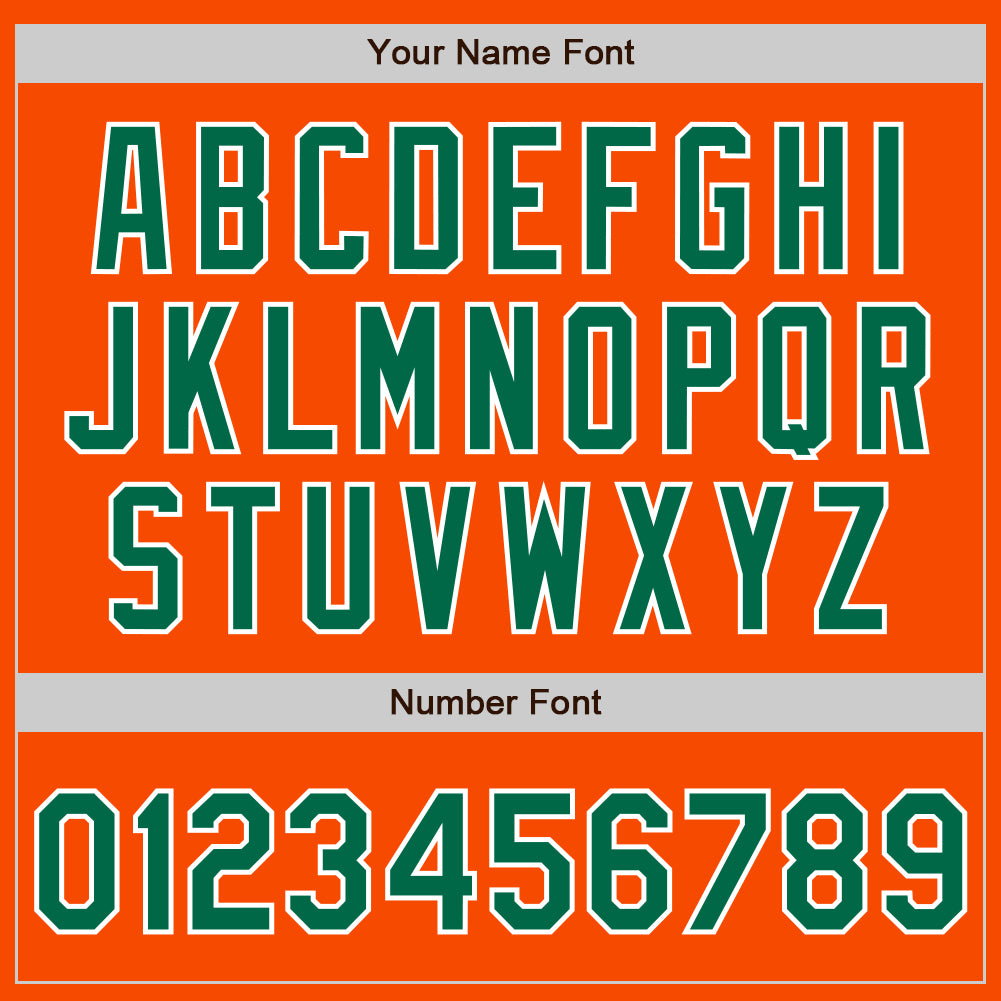 Custom Orange Kelly Green Pinstripe Kelly Green-White Authentic Baseball Jersey