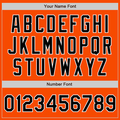 Custom Orange Black Pinstripe Black-White Authentic Baseball Jersey