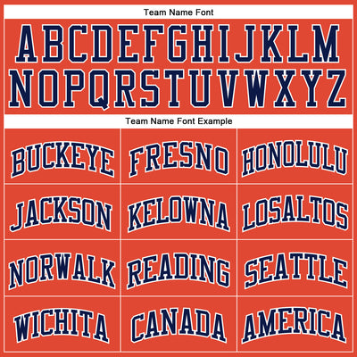 Custom Orange White Pinstripe Navy Authentic Basketball Jersey