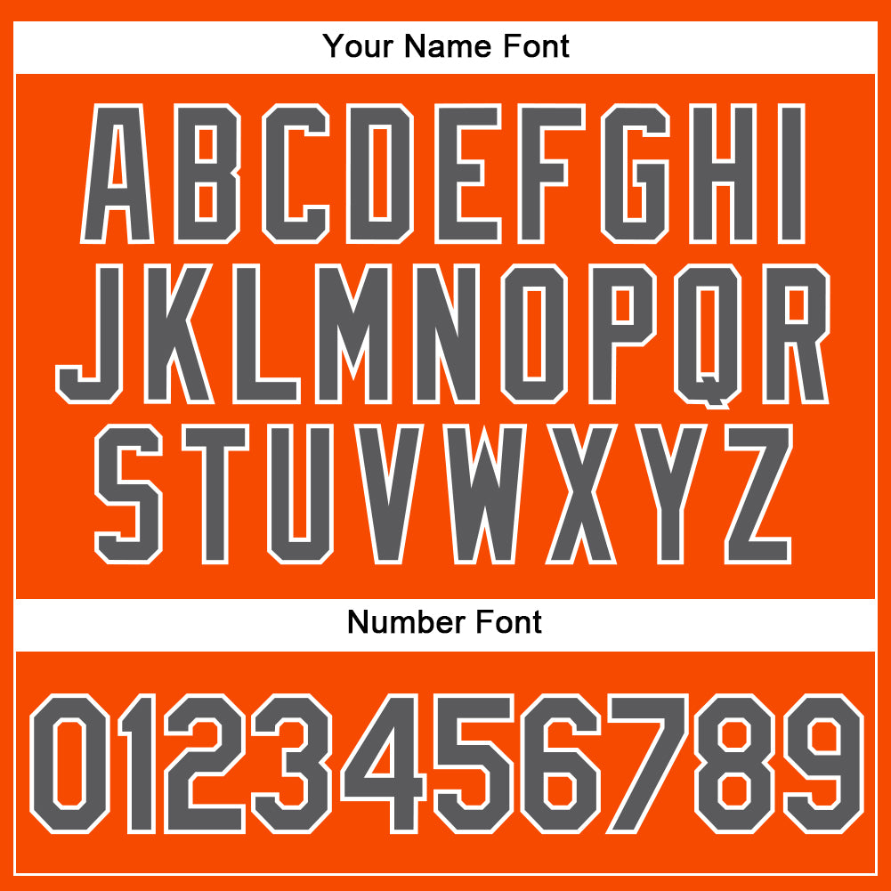 Custom Orange White Pinstripe Steel Gray Authentic Baseball Jersey