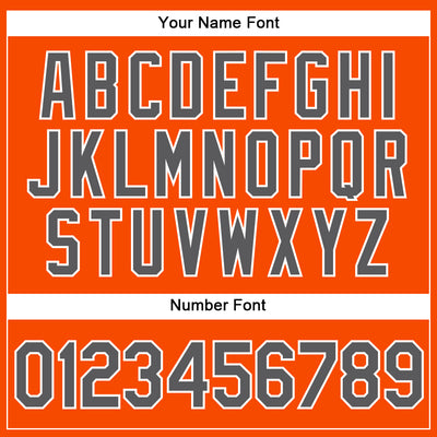 Custom Orange White Pinstripe Steel Gray Authentic Baseball Jersey