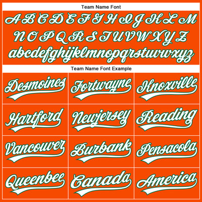 Custom Orange White Pinstripe Kelly Green Authentic Baseball Jersey