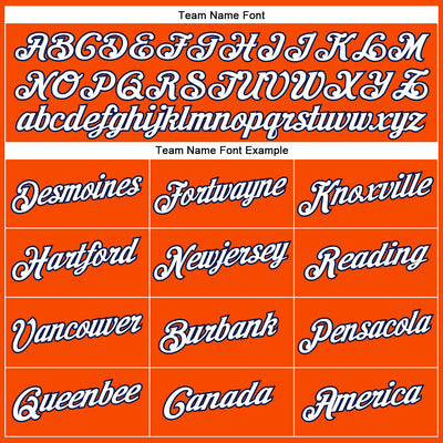 Custom Orange White-Navy Performance T-Shirt