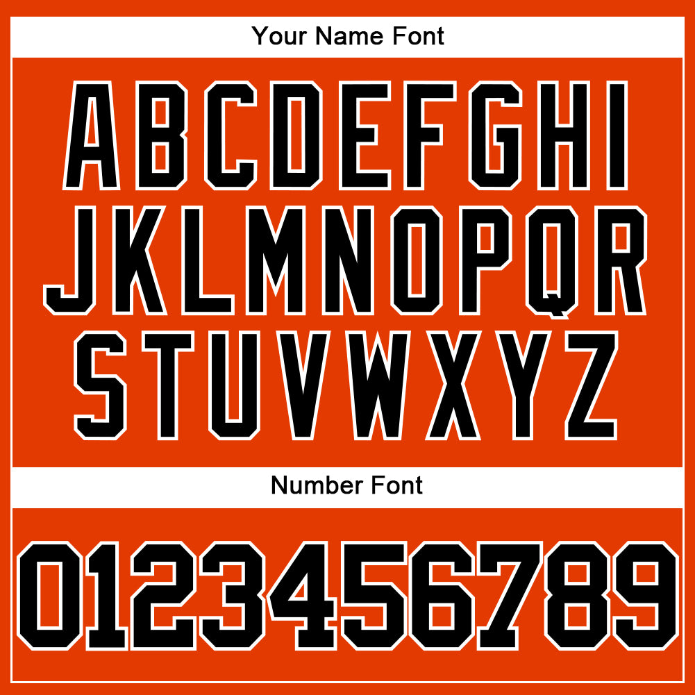 Custom Orange Black-White Authentic Baseball Jersey