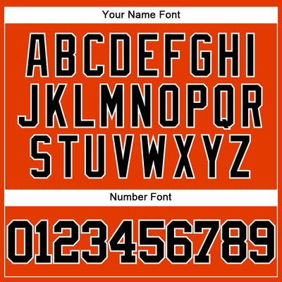 Custom Orange Black-White Authentic Baseball Jersey