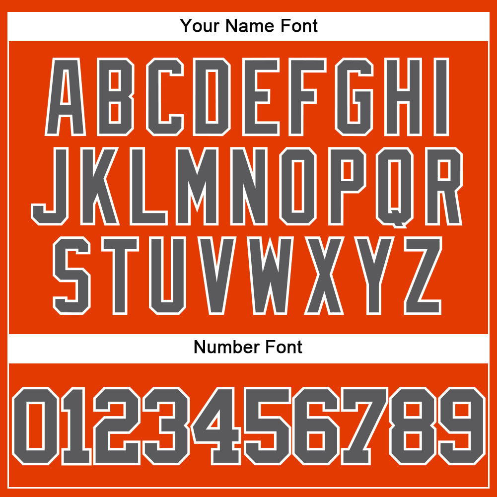 Custom Orange Steel Gray-White Authentic Baseball Jersey