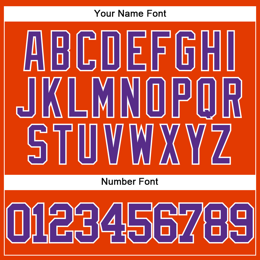 Custom Orange Purple-White Authentic Baseball Jersey