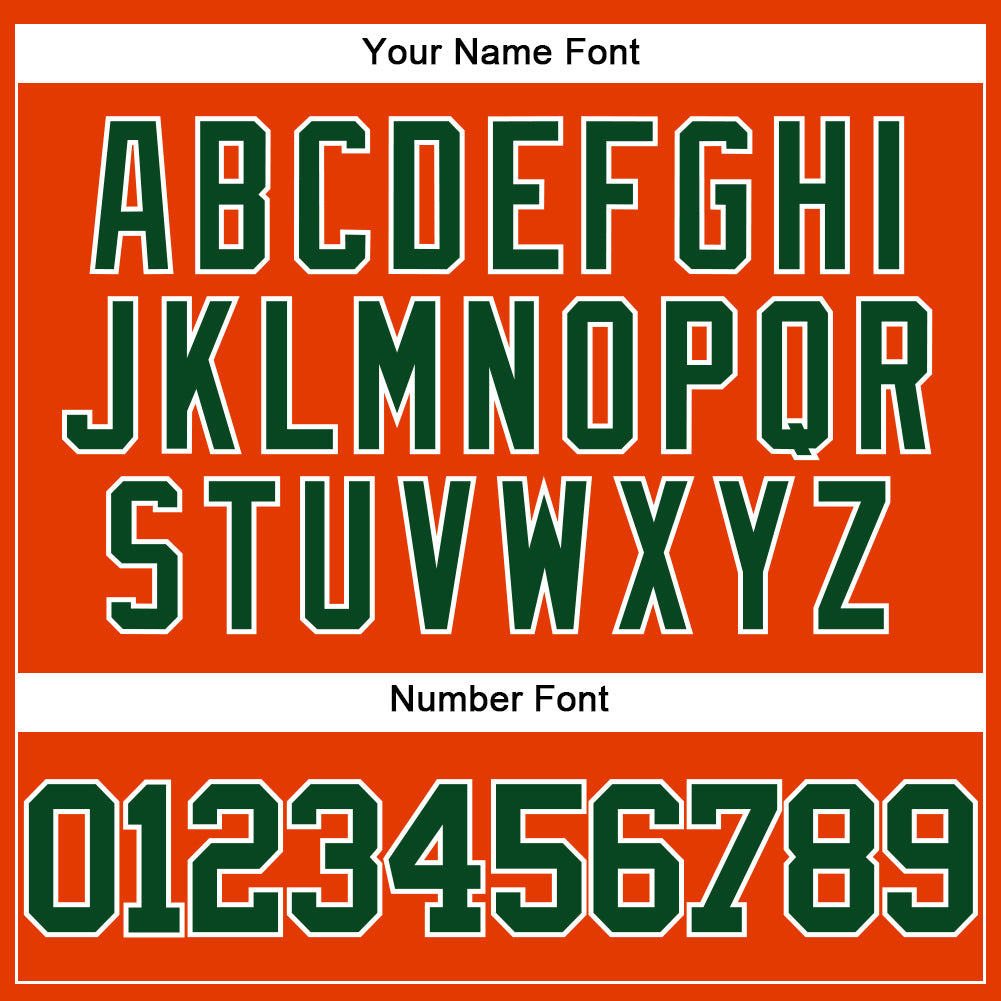 Custom Orange Green-White Authentic Baseball Jersey