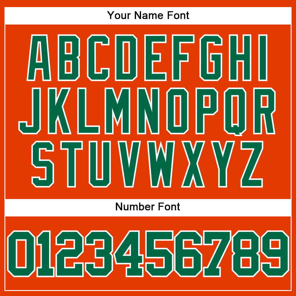 Custom Orange Kelly Green-White Authentic Baseball Jersey