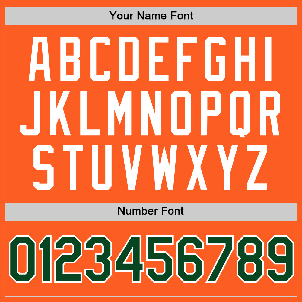 Custom Orange Green-White Authentic Throwback Baseball Jersey