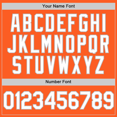 Custom Orange White-Gray Authentic Throwback Baseball Jersey