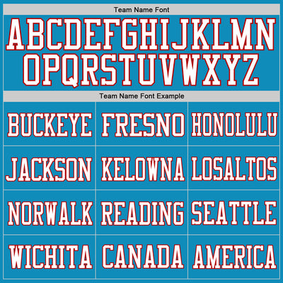 Custom Panther Blue White-Red Mesh Authentic Football Jersey