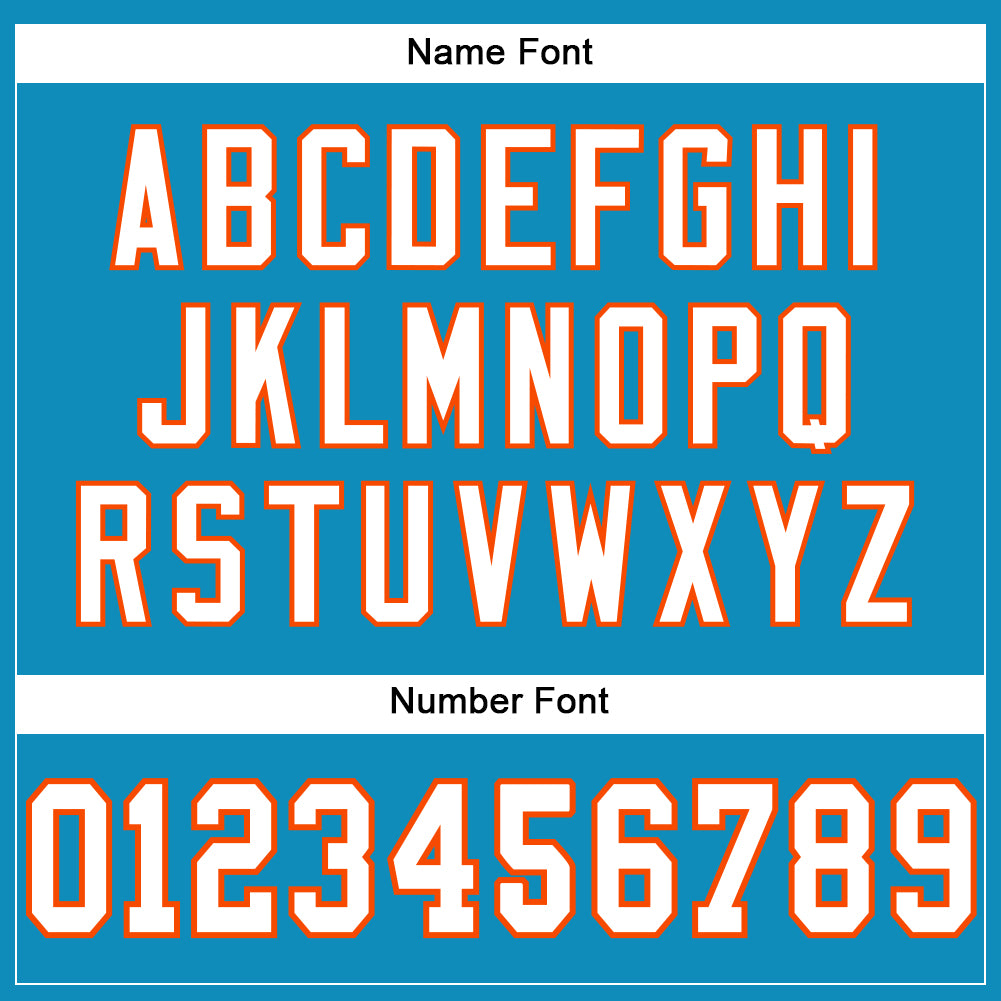 Custom Panther Blue White-Orange Mesh Authentic Football Jersey