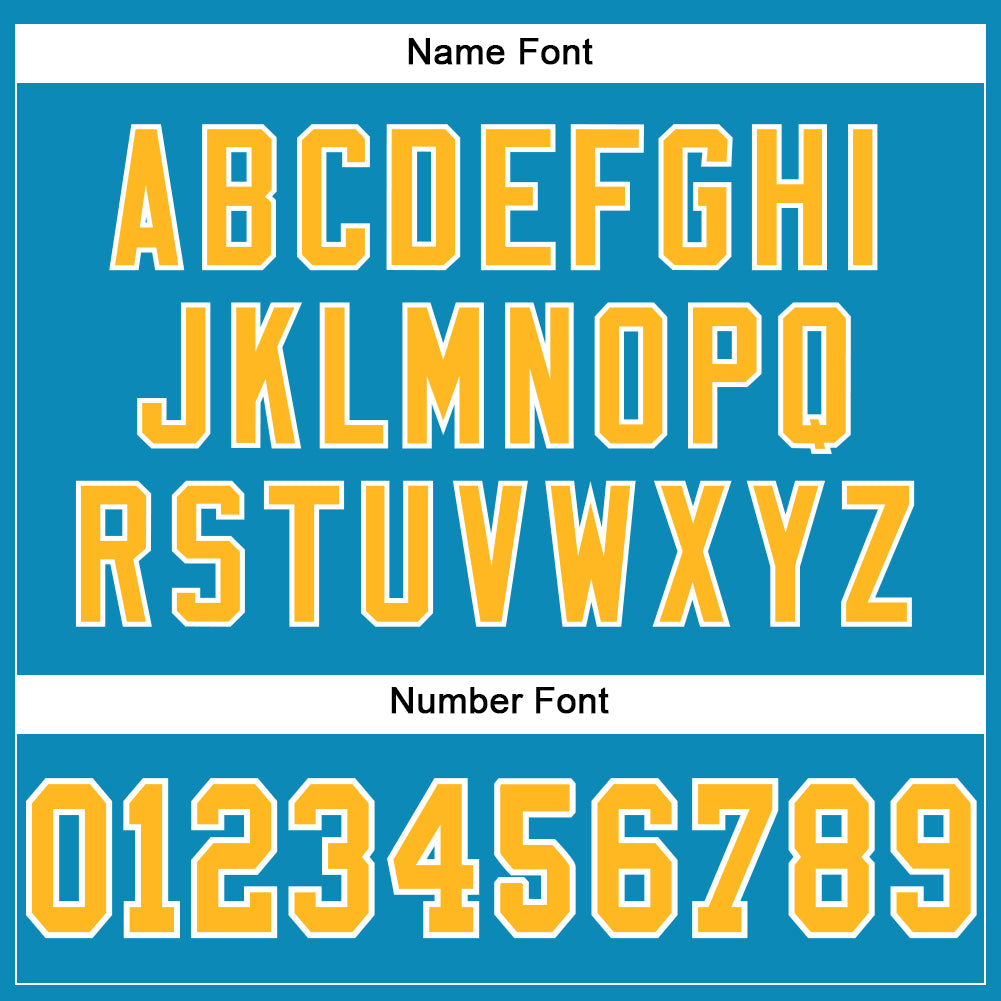 Custom Panther Blue Gold-White Mesh Authentic Football Jersey