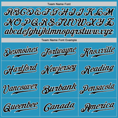 Custom Panther Blue Black-White Authentic Baseball Jersey