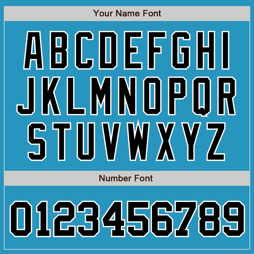 Custom Panther Blue Black-White Authentic Baseball Jersey