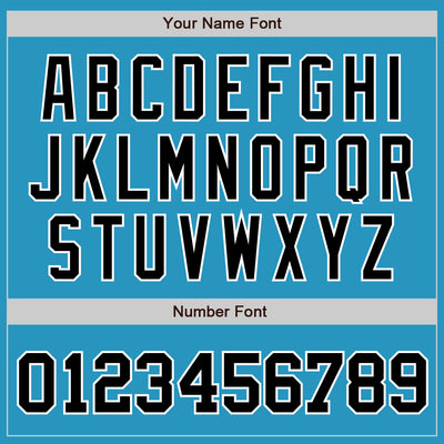 Custom Panther Blue Black-White Authentic Baseball Jersey