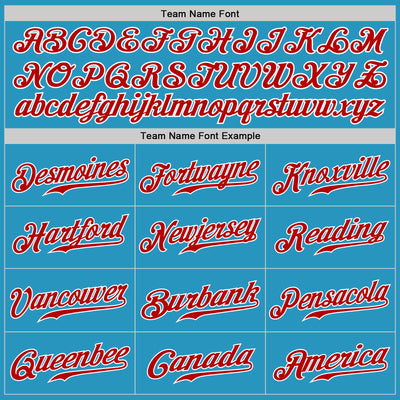 Custom Panther Blue Red-White Authentic Baseball Jersey