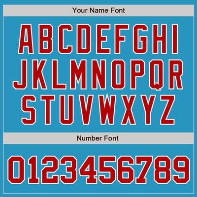 Custom Panther Blue Red-White Authentic Baseball Jersey