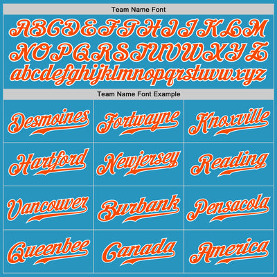 Custom Panther Blue Orange-White Authentic Baseball Jersey