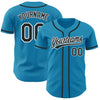 Custom Panther Blue Black-White Authentic Baseball Jersey