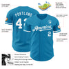 Custom Panther Blue White Authentic Baseball Jersey