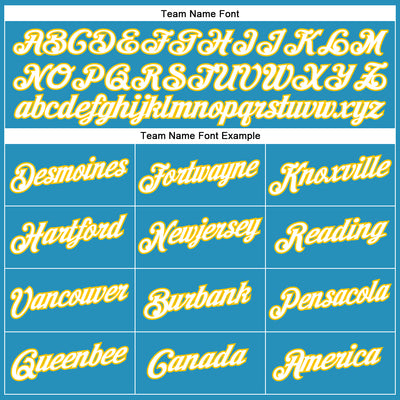 Custom Panther Blue White-Yellow Performance T-Shirt