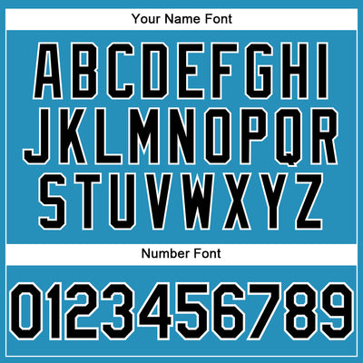 Custom Panther Blue Black-White Performance T-Shirt