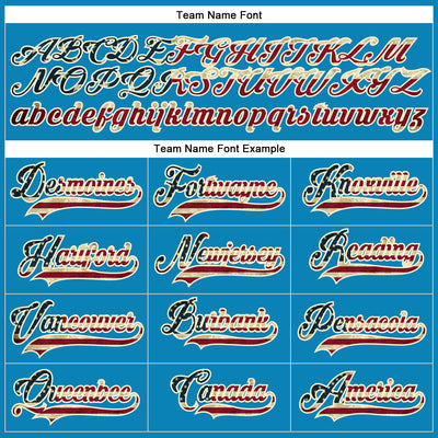 Custom Panther Blue Vintage USA Flag Black-Cream Hockey Lace Neck Jersey