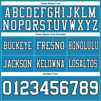 Custom Panther Blue White-Black Authentic Football Jersey