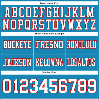 Custom Panther Blue White-Red Authentic Football Jersey