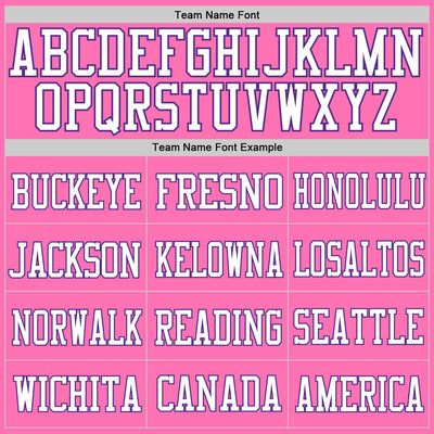 Custom Pink White-Purple Mesh Authentic Football Jersey