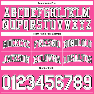 Custom Pink White Pinstripe White-Black Authentic Basketball Shorts