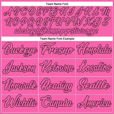 Custom Pink Pink-Black Authentic Baseball Jersey