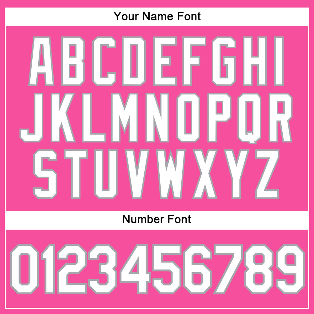 Custom Pink White-Gray Authentic Sleeveless Baseball Jersey