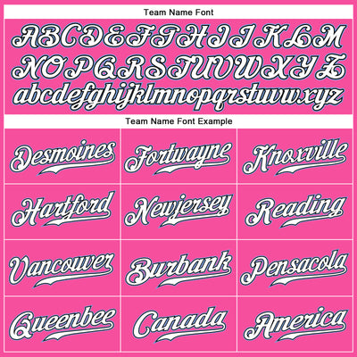 Custom Pink White-Light Blue Authentic Sleeveless Baseball Jersey