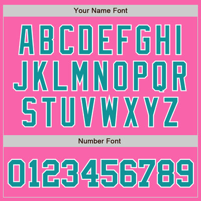 Custom Pink Teal-White Authentic Baseball Jersey