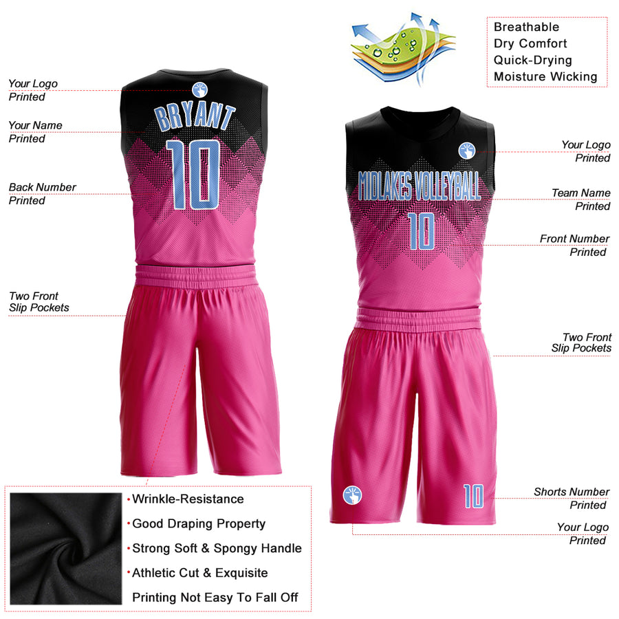 Custom Blue Royal-Light Blue Round Neck Sublimation Basketball Suit Jersey  Fast Shipping – FiitgCustom