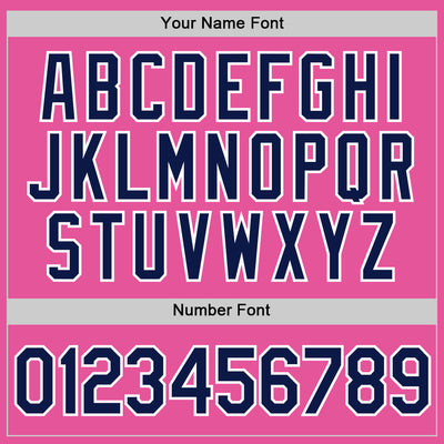 Custom Pink Navy-White Performance T-Shirt