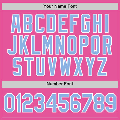 Custom Pink Light Blue-White Performance T-Shirt