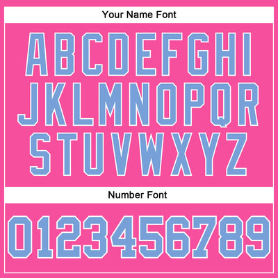 Custom Pink Light Blue-White Authentic Throwback Basketball Jersey