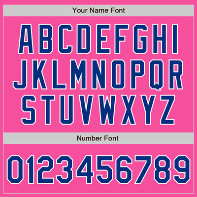 Custom Pink Royal-White Authentic Baseball Jersey