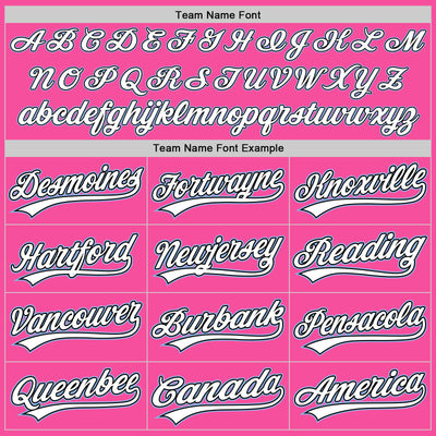 Custom Pink White Black-Light Blue Authentic Baseball Jersey